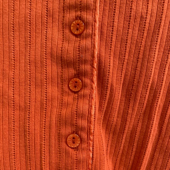 Vintage Jacob Orange Ribbed Cardigan - Picture 3 of 5